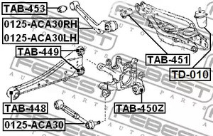 Spare Parts and Consumables - Рычаг развала задней подвески FEBEST 0125ACA30