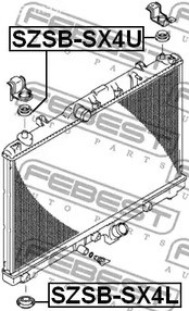 Запчасти и расходники - Втулка крепления радиатора Suzuki Sx4 Rw415/Rw416/Rw419/Rw420 06-13 FEBEST