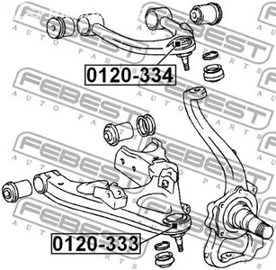 Запчасти и расходники - Опора шаровая переднего нижнего рычага FEBEST 0120333