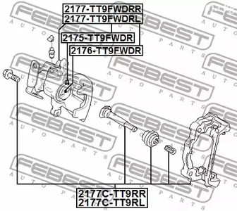 Запчасти и расходники - Скоба суппорта тормозного заднего правого Ford Transit 2.3/2.2TDCi/2.4TDCi/