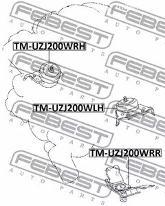 Запчасти и расходники - Подушка двигателя передняя левая Toyota Land Cruiser Prado 120 GRJ12#/KDJ12