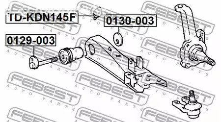 Запчасти и расходники - Болт с эксцентриком Toyota Hiace/Regiusace Kzh1##/Lh1##/Rzh1##/Trh1## 89-04