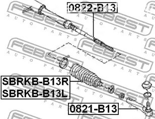 Авто тетиктер жана сарптоолору - Наконечник рулевой Subaru Legasy 98-03/Forester 97-02 FEBEST 0821B13