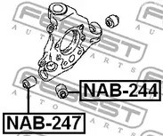 Запчасти и расходники - Сайлентблок задней цапфы Nissan Murano Z51 10-14 FEBEST NAB247