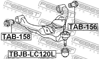 Запчасти и расходники - Пыльник опоры шаровой нижнего рычага febest tbjblc120l