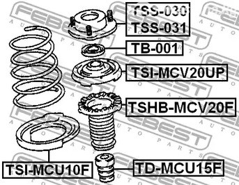 Spare Parts and Consumables - Опора переднего амортизатора FEBEST TSS030