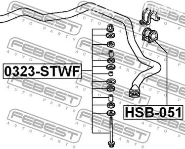 Spare Parts and Consumables - Тяга стабилизатора переднего Honda Accord CB1/CB3/CB7/CC/CE/CF all 90-98 FE