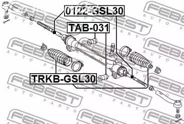 Запчасти и расходники - Тяга рулевая Toyota Camry/Hybrid Acv51/Asv50/Avv50/Gsv50 11> FEBEST 0122GSL