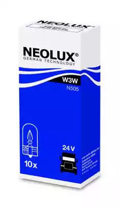 Spare Parts and Consumables - Лампа накаливания стояночный и габариты 3W 24V W2.1x9.5d Omn NEOLUX N505