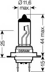Авто тетиктер жана сарптоолору - Лампа ORIGINAL LINE 1шт. (H7) 12V 55W PX26d качество ориг. з/ч (ОЕМ) OSRAM
