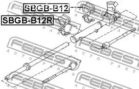 Запчасти и расходники - Втулка рейки рулевой Subaru Forester/Impreza/Legacy 89-02 FEBEST SBGBB12R