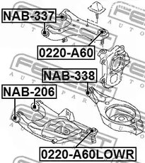 Spare Parts and Consumables - Сайлентблок заднего верхнего рычага Infiniti QX56 Z62 10> FEBEST NAB337