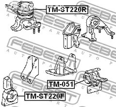 Запчасти и расходники - Опора двигателя передняяToyota Avensis 97-03 FEBEST TMST220F