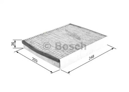 Запчасти и расходники - Фильтр салона угольный Ford Focus 11> BOSCH 1987432598