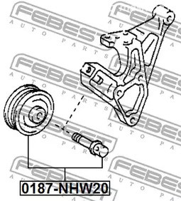 Запчасти и расходники - Ролик натяжной ремня НО Toyota Prius 1.5 03-09 FEBEST 0187NHW20