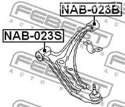 Авто тетиктер жана сарптоолору - Сайлентблок рычага пер. Nissan Micra all 93-03 FEBEST NAB023S