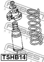 Запчасти и расходники - Пыльник амортизатора с отбойником d14 FEBEST TSHB14
