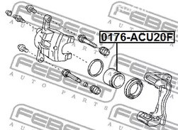 Spare Parts and Consumables - Поршень суппорта переднего Febest 0176ACU20F