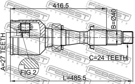 Spare Parts and Consumables - ШРУС внутренний правый с валом к-кт Toyota Rav 4 ALA49 12> FEBEST 0111MCV30