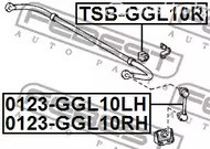 Spare Parts and Consumables - TSB-GGL10R ВТУЛКА ЗАДНЕГО СТАБИЛИЗАТОРА D21 TSB-GGL10R FEBES Febest TSBGGL