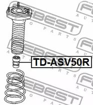 Запчасти и расходники - Отбойник амортизатора заднего Lexus ES 350 12-18 FEBEST TDASV50R