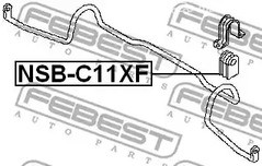 Авто тетиктер жана сарптоолору - Втулка стабилизатора переднегоd22 Nissan Tiida C11 05-12 FEBEST NSBC11XF