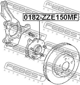 Spare Parts and Consumables - Ступица передняя Febest 0182ZZE150MF