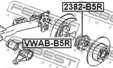 Spare Parts and Consumables - Сайлентблок задней балки Audi A6 97> FEBEST VWABB5R