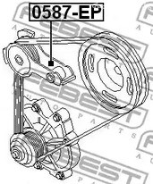 Запчасти и расходники - Ролик натяжной Mazda MPV Lw 1999-2006 FEBEST 0587EP