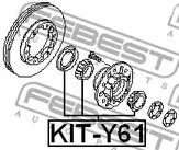 Spare Parts and Consumables - К-кт подшипника ступ. пер. Nissan Patrol all 88-97 FEBEST KITY61