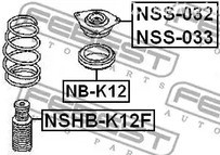 Запчасти и расходники - Подшипник опоры амортизатора Nissan Micra/Tiida/Note/Qashqai 02> FEBEST NBK