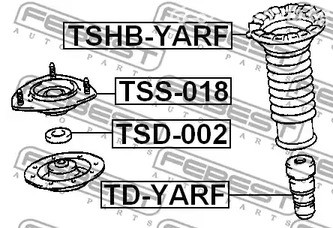 Spare Parts and Consumables - Опора амортизатора переднего Toyota Yaris all 99-02 FEBEST TSS018