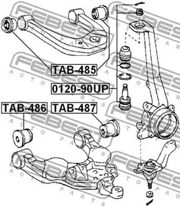 Spare Parts and Consumables - Сайлентблок рычага нижнего переднего Toyota Tundra/Sequoia 99-07 FEBEST TAB