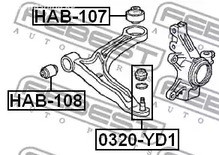 Spare Parts and Consumables - Сайлентблок рычага переднегозадний Acura MDX RL199-08 FEBEST HAB107