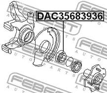 Запчасти и расходники - Подшипник ступицы передней Nissan Cube Z10 FEBEST DAC35683936