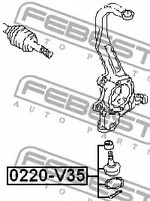 Запчасти и расходники - Опора шаровая поворотного кулака Nissan 350Z 02-08 FEBEST 0220V35