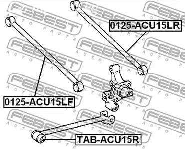 Spare Parts and Consumables - Сайлентблок задней продольной тяги Toyota Kluger L/V ACU25/MCU25 4WD 00-07