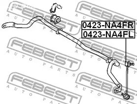 Запчасти и расходники - Тяга стабилизатора переднего правая Mitsubishi Shariot/Grandis N84W/86W/94W