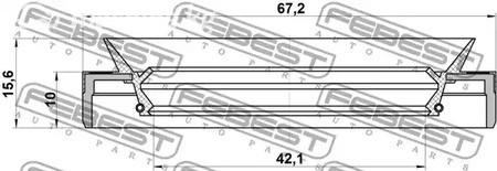 Spare Parts and Consumables - Сальник дифференциала 44x67x10 BMW E36/Z3 1.6-2.5/1.8TDs 93> FEBEST 95MEY44