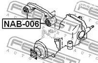 Spare Parts and Consumables - Сайлентблок подушки дифференциала Nissan Avenir 98-05 FEBEST NAB006