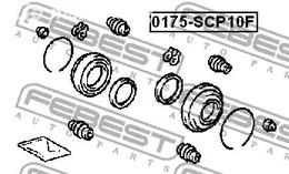 Spare Parts and Consumables - Ремкомплект суппорта тормозного переднего toyota yaris ncp1#/nlp10/scp10 19