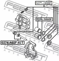 Spare Parts and Consumables - Поршень суппорта Nissan Titan FEBEST 0276TA60F