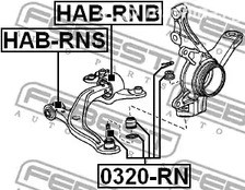 Запчасти и расходники - Сайлентблок задний Honda Stream 06> FEBEST HABRNB