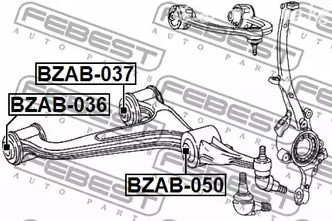 Запчасти и расходники - Сайлентблок переднего нижнего рычага MB E-Class E Matic 96-02 FEBEST BZAB05