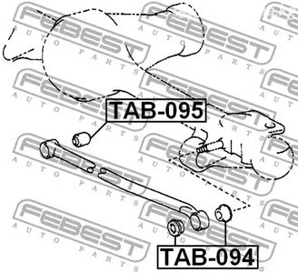 Запчасти и расходники - Сайлентблок рычага наружн. Toyota Land Cruiser RJ7#/LJ7#/KZJ7# 87-96 FEBEST