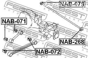 Spare Parts and Consumables - Сайлентблок зад. рычага Nissan Patrol Y61 all 97> FEBEST NAB072