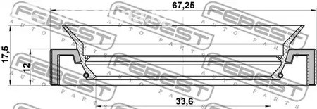 Spare Parts and Consumables - Сальник привода 35x67x12/17.5 Nissan Primera P11 97-00 FEBEST 95HAY35671017