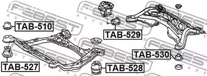 Запчасти и расходники - Сайлентблок подрамника Lexus RX300 98-03, Toyota Camry/Carina 94-01 FEBEST