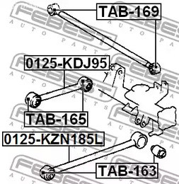 Запчасти и расходники - Сайлентблок заднего продольного рычага Toyota Land Cruiser Prado 90 96-02 F