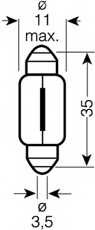 Авто тетиктер жана сарптоолору - К-кт ламп ORIGINAL LINE 2шт. (C5W) 12V 5W SV8.5-8 L=36 mm качество ориг. з/